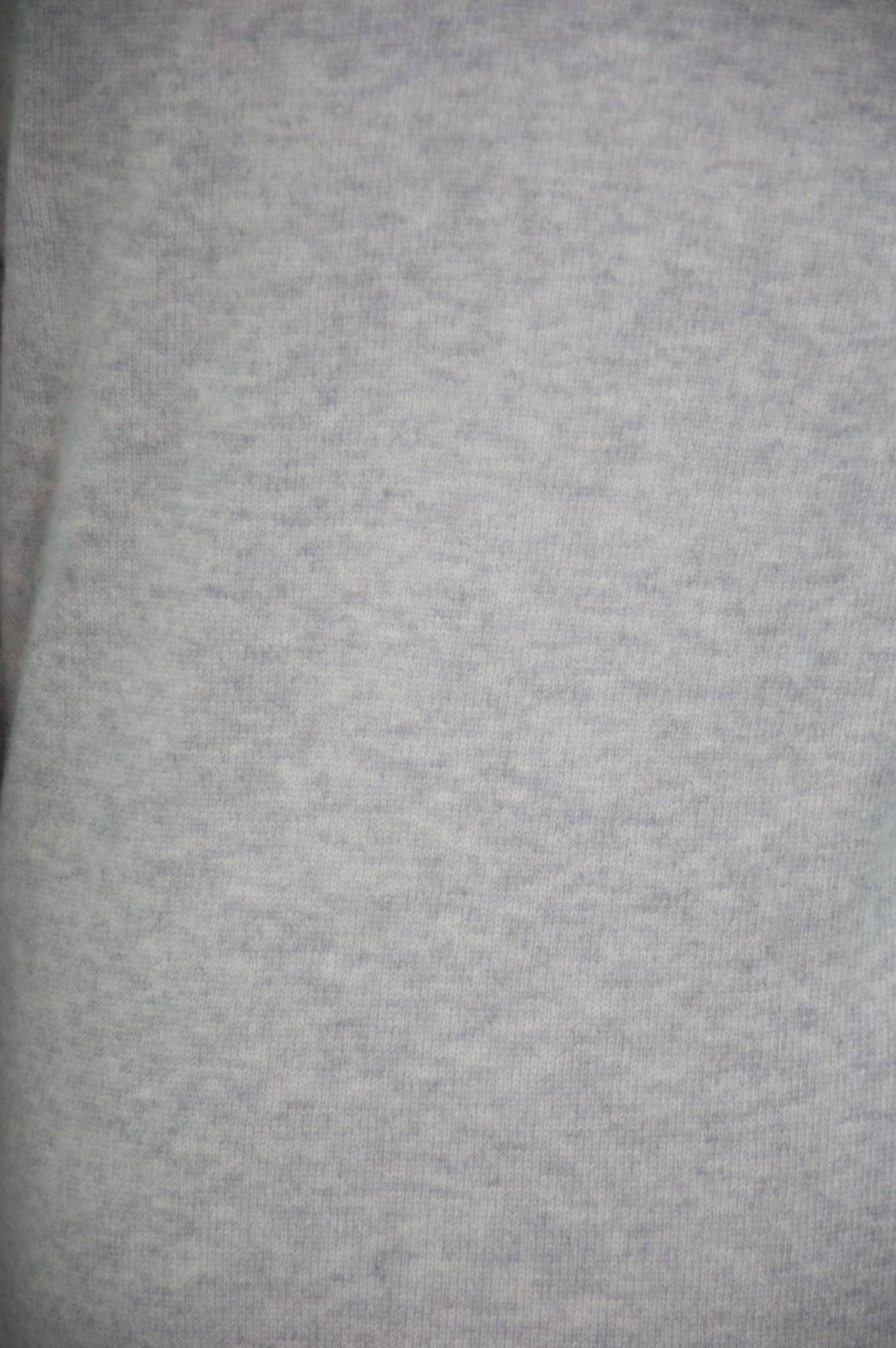 Light Grey Coverstitch Lambswool Blend Crew Jumper