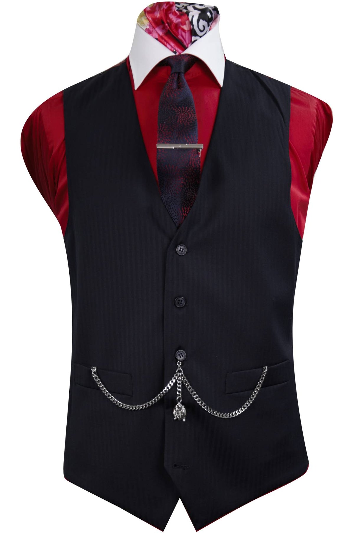 The Woodlands Navy Tonal Stripe Suit