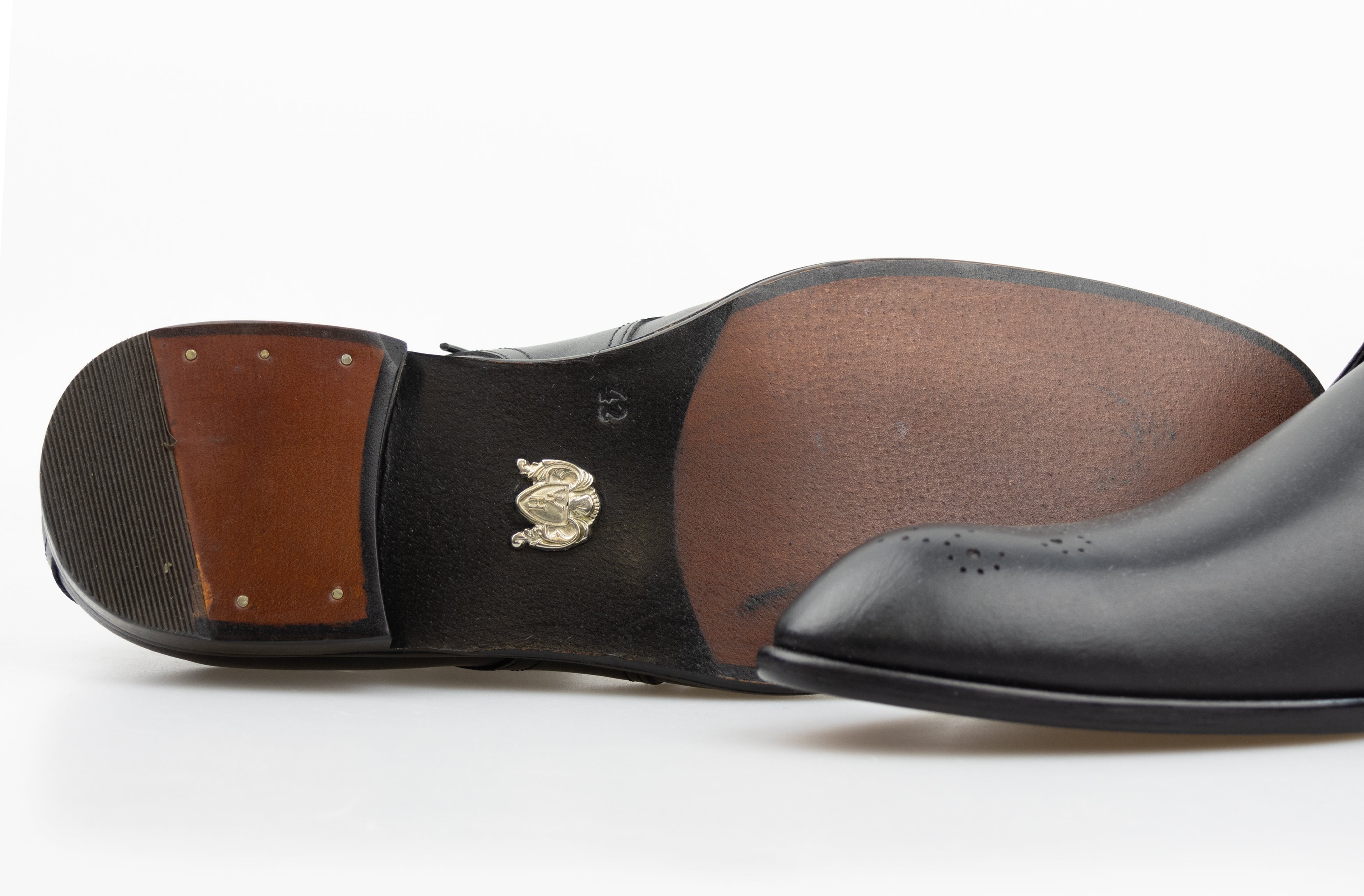 Black Barclay Shoe with Pattern Front