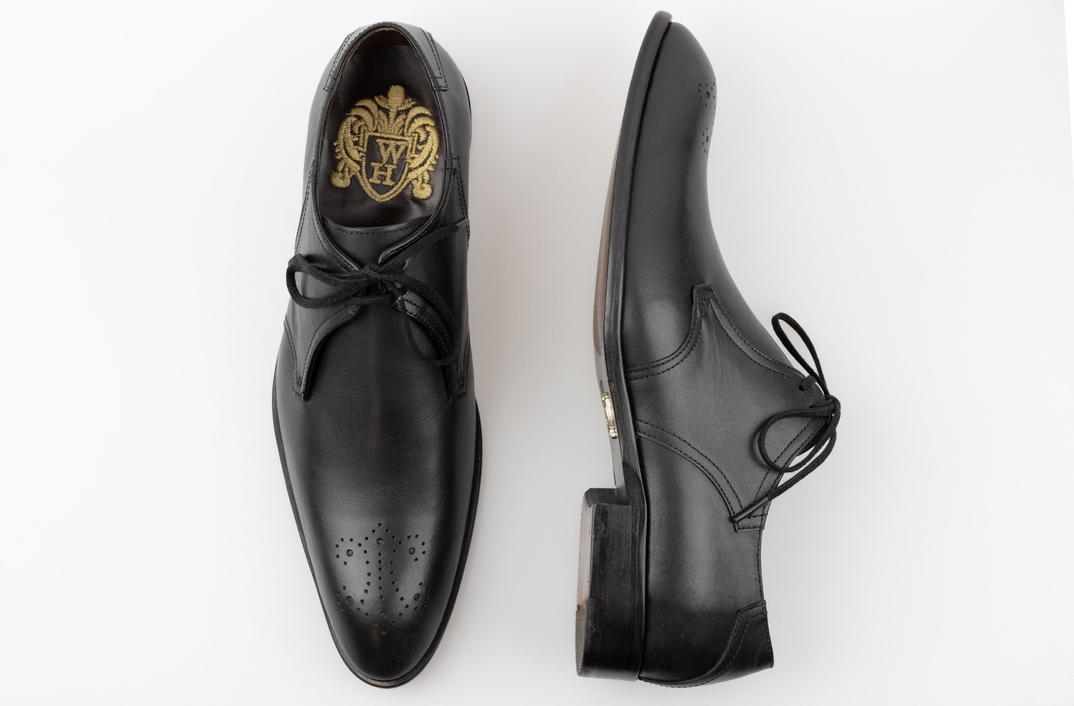 Black Barclay Shoe with Pattern Front