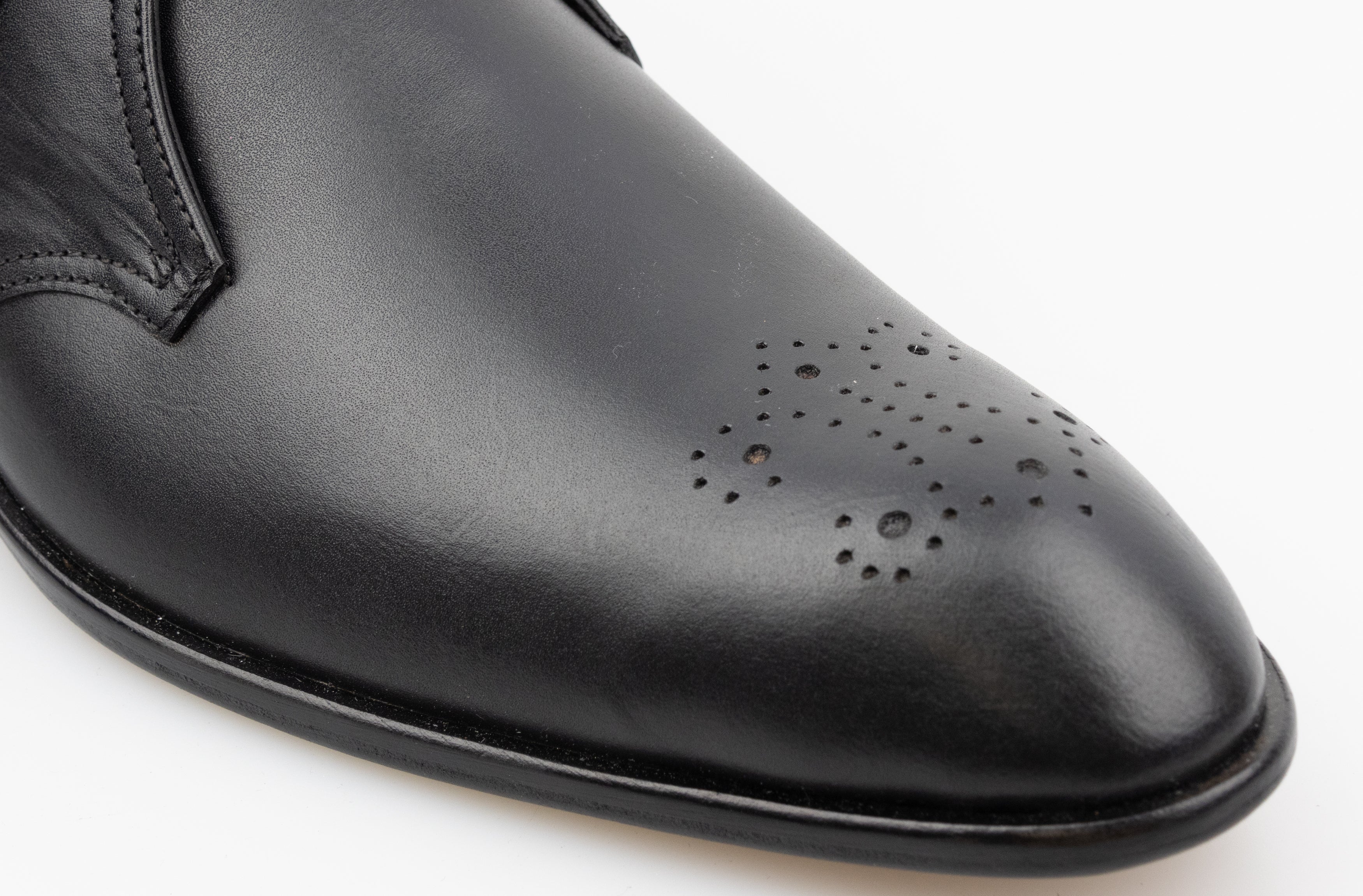 Black Barclay Shoe with Pattern Front