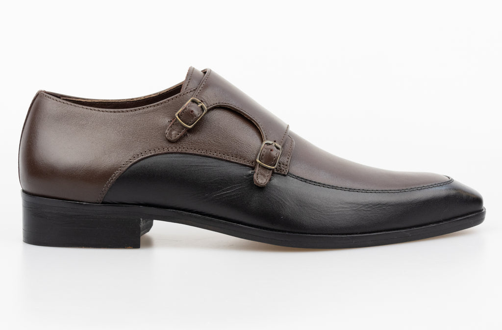 Black & Brown Monk Strap Averill Shoe