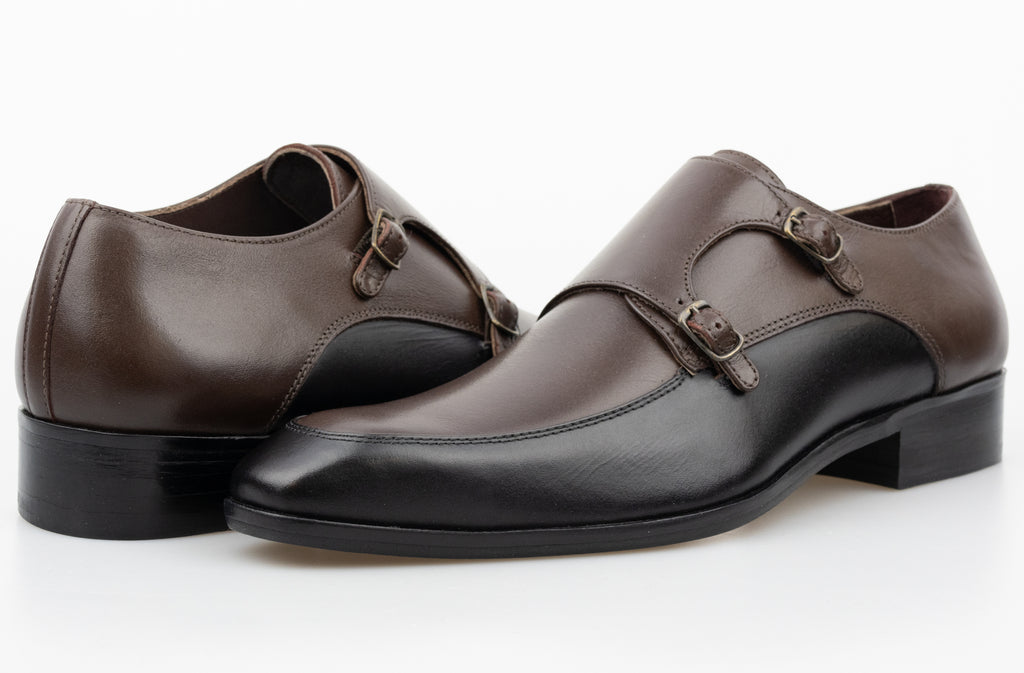 Black & Brown Monk Strap Averill Shoe