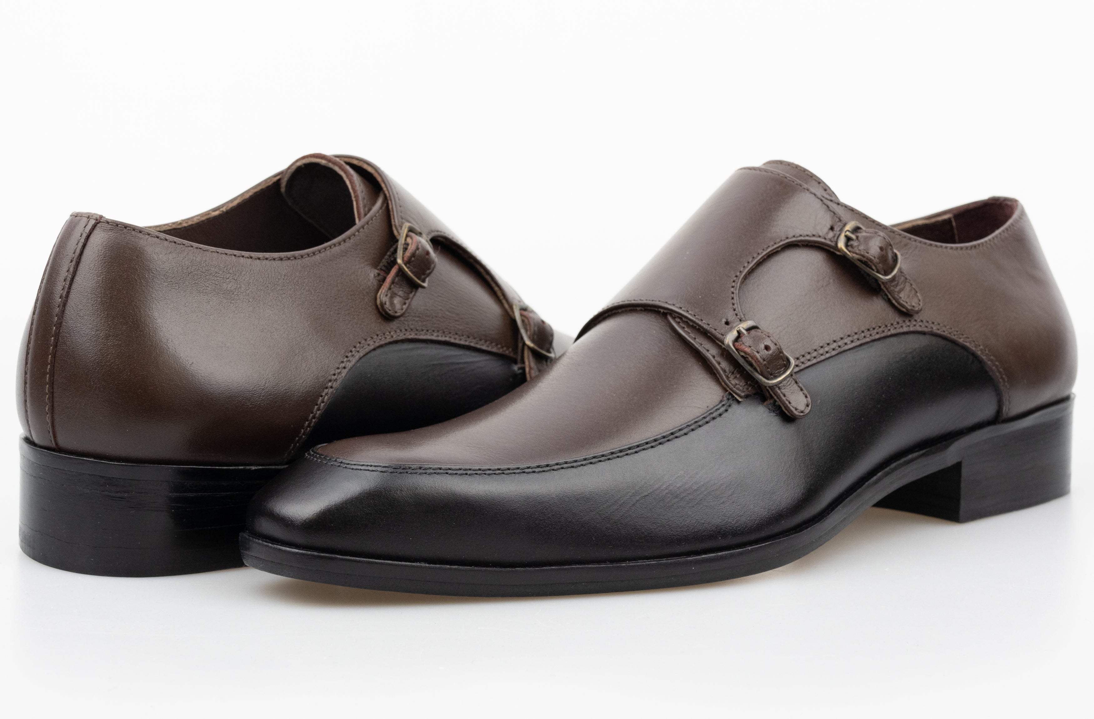 Black & Brown Monk Strap Averill Shoe