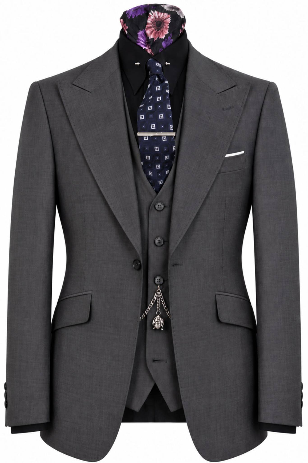 The Eaton Grey Pin Dot Suit