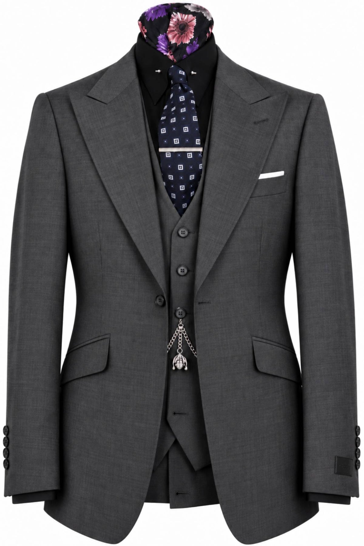 The Eaton Grey Pin Dot Suit