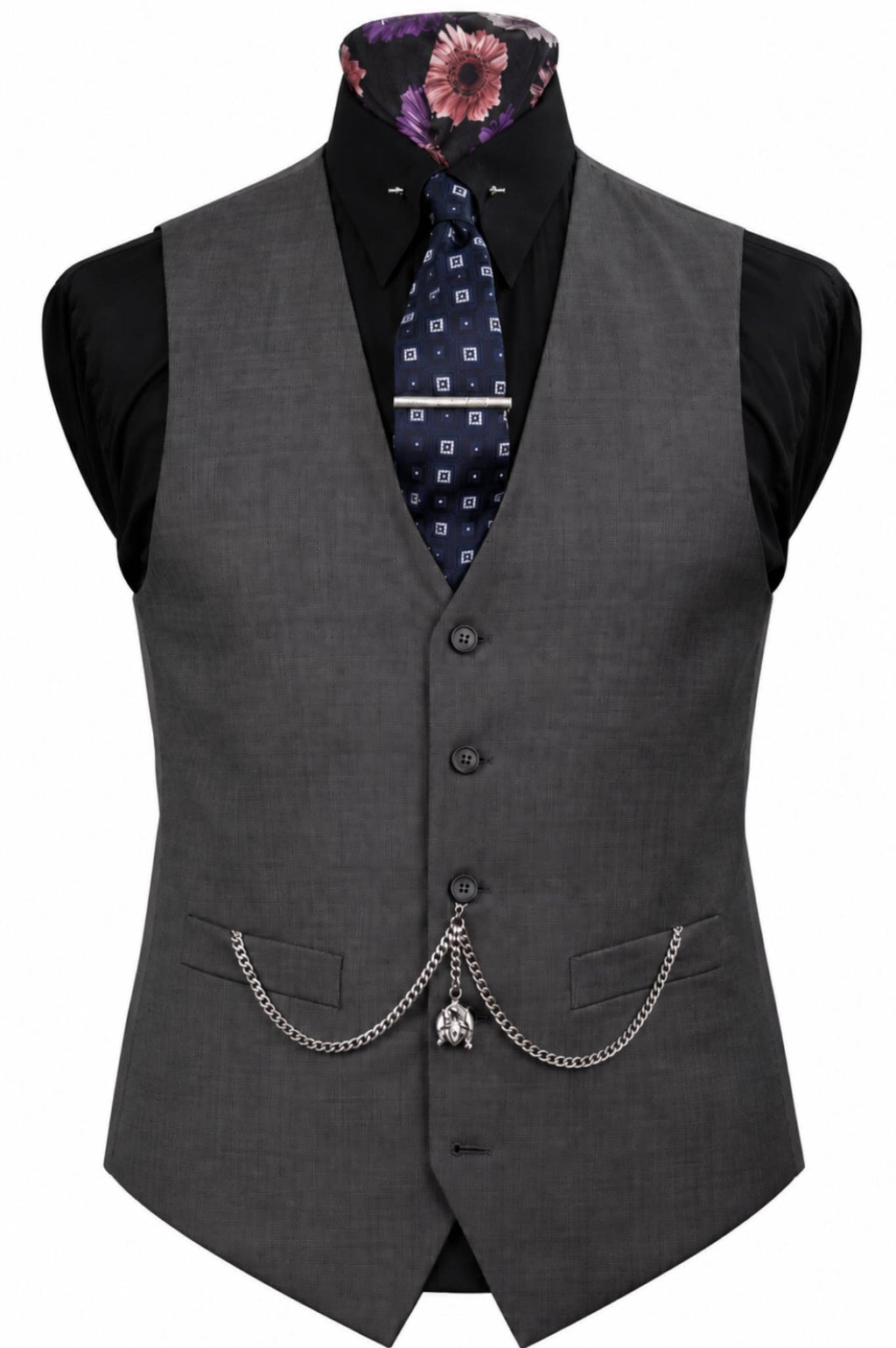 The Eaton Grey Pin Dot Suit