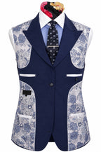 The Harrington Navy Dot Suit