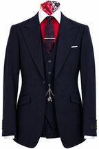 The Woodlands Navy Tonal Stripe Suit