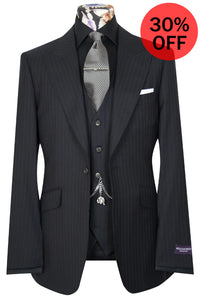The Knightley Purple Label White Pinstripe Suit