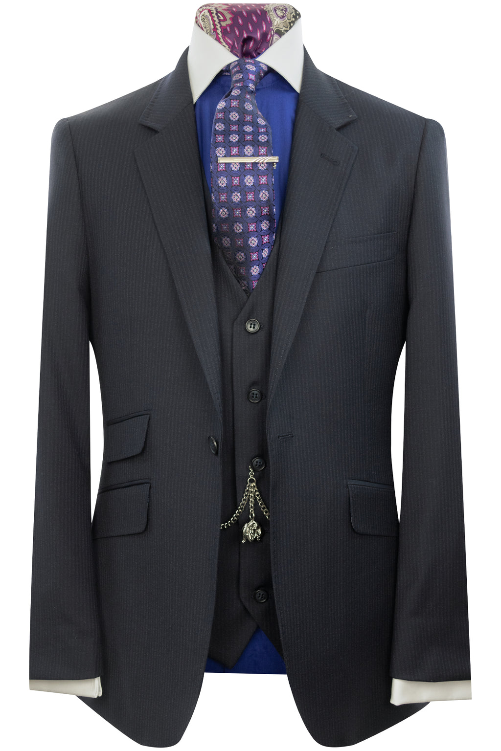 The Conan Navy Herringbone Suit