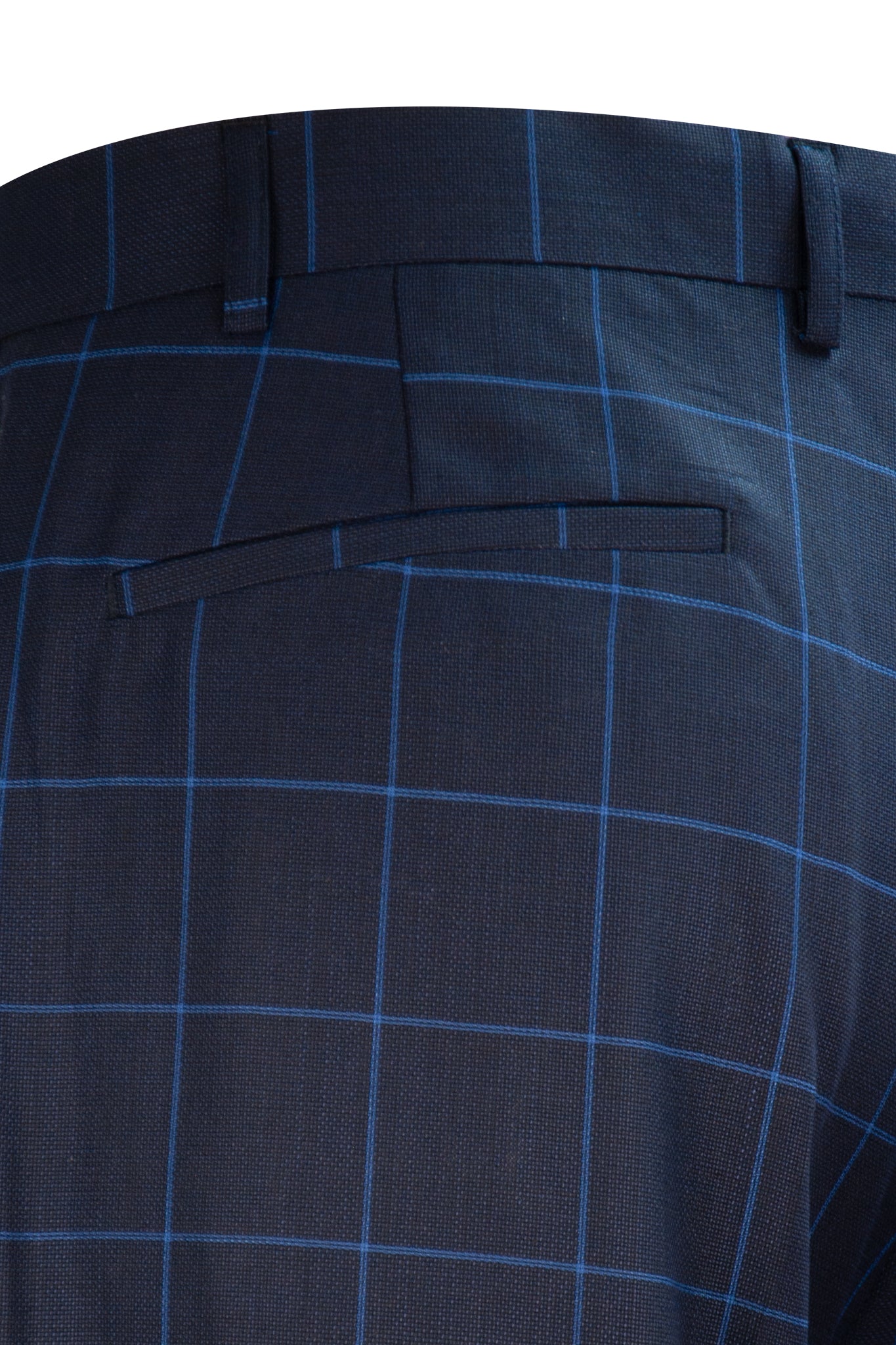 The Edmondson Navy Windowpane Double Breasted Suit