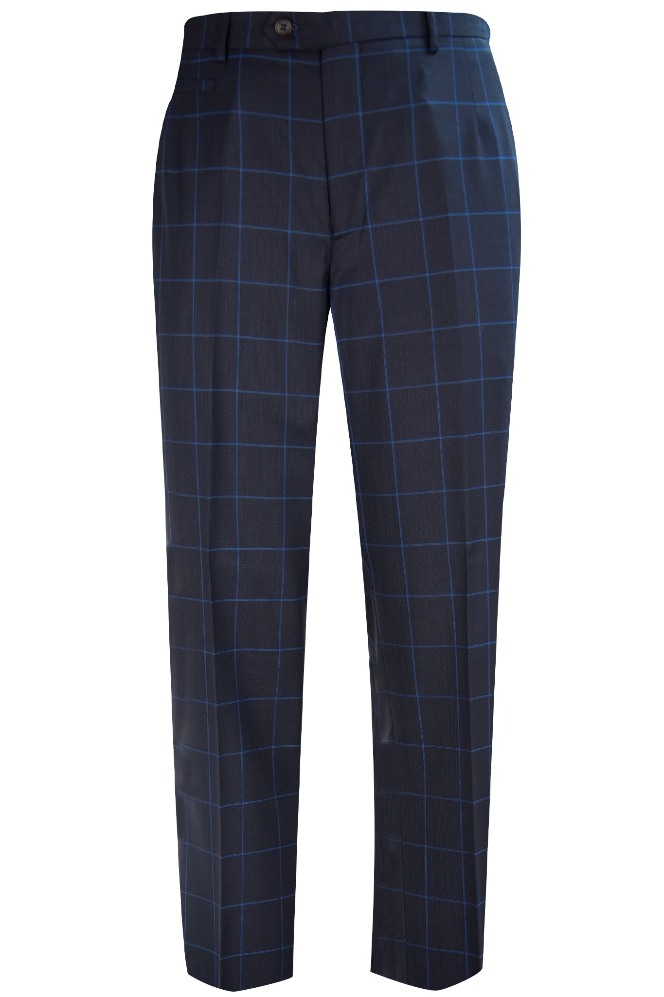 The Edmondson Navy Windowpane Double Breasted Suit