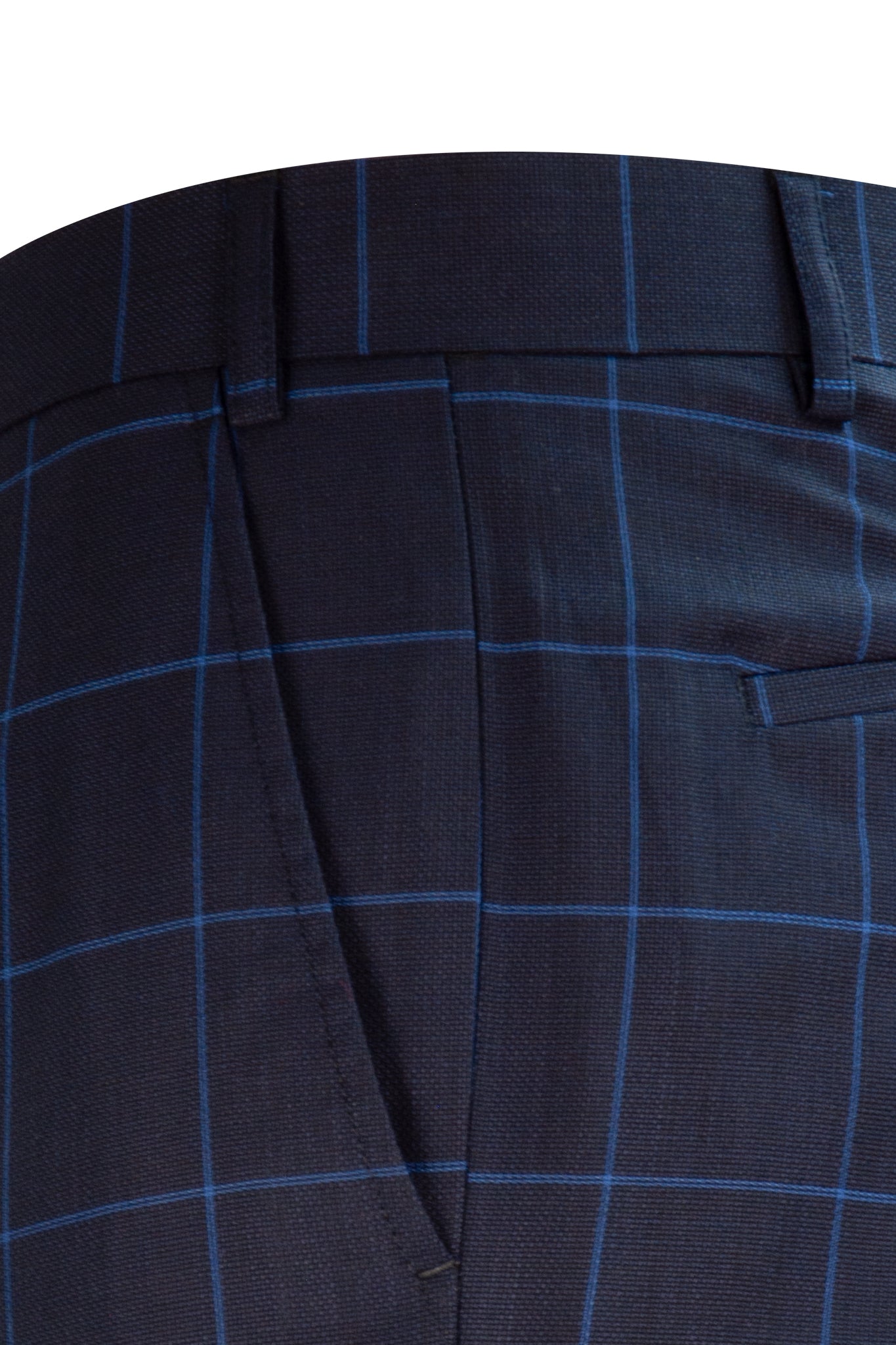 The Edmondson Navy Windowpane Double Breasted Suit
