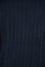 Navy Shawl Cable Cardigan