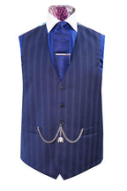 The Fenwick Navy With White Pinstripe Suit