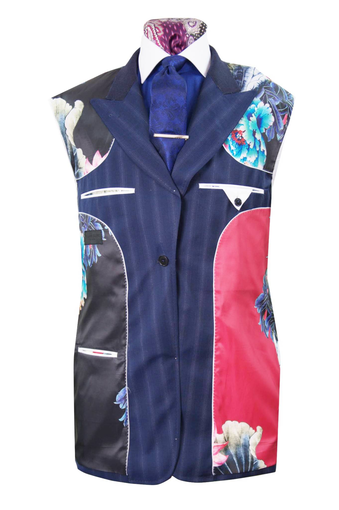 The Fenwick Navy With White Pinstripe Suit