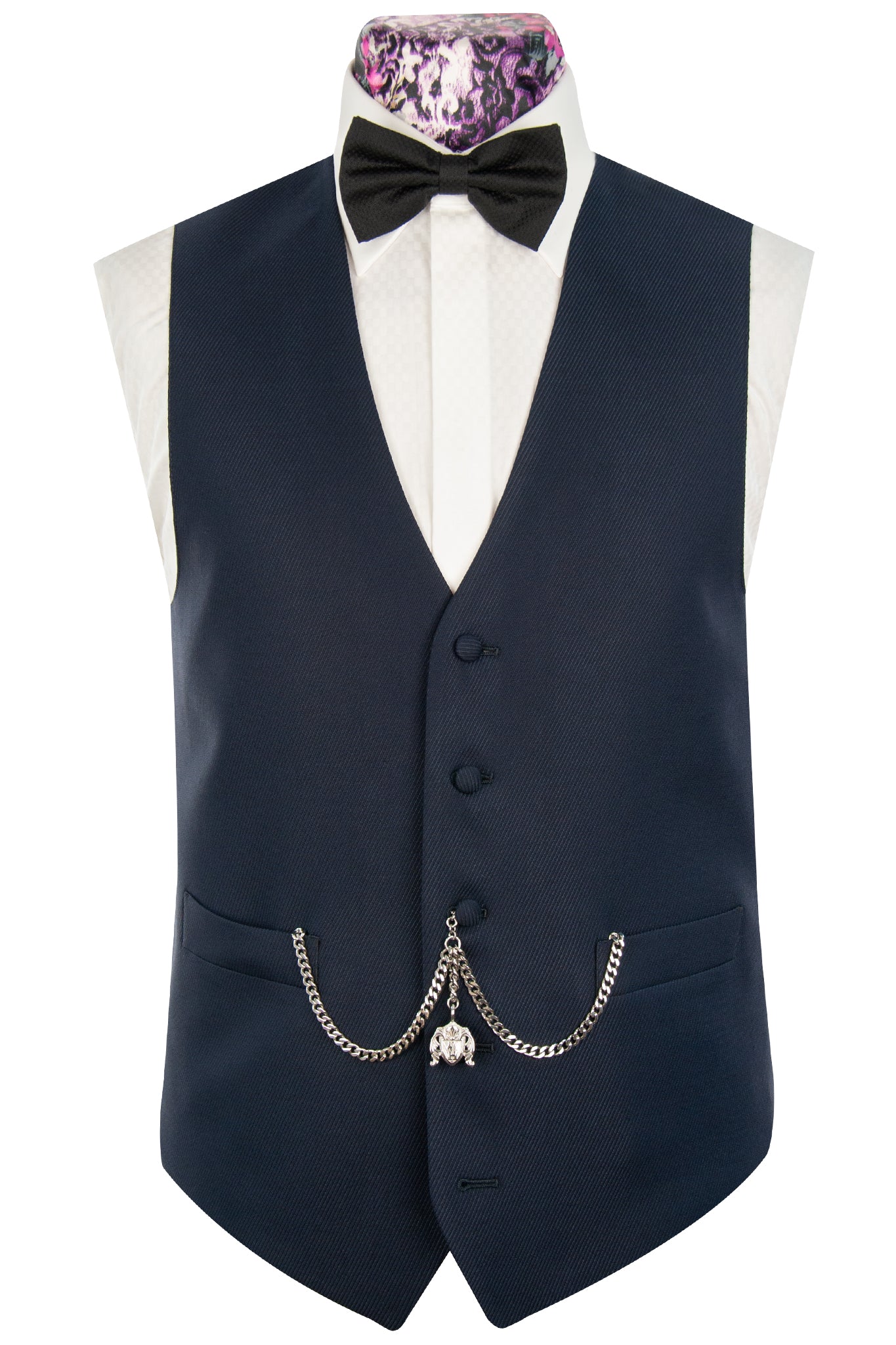 The Beaumont Navy With Black Lines Dinner Suit Front Waist