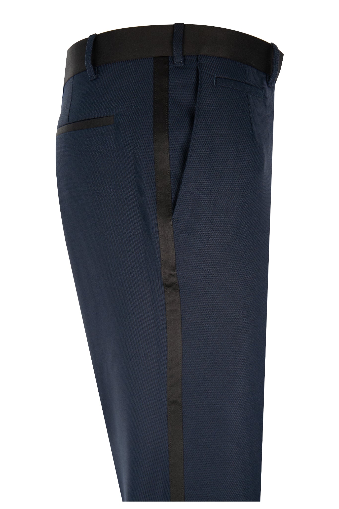 The Beaumont Navy With Black Lines Dinner Suit Side Trouser