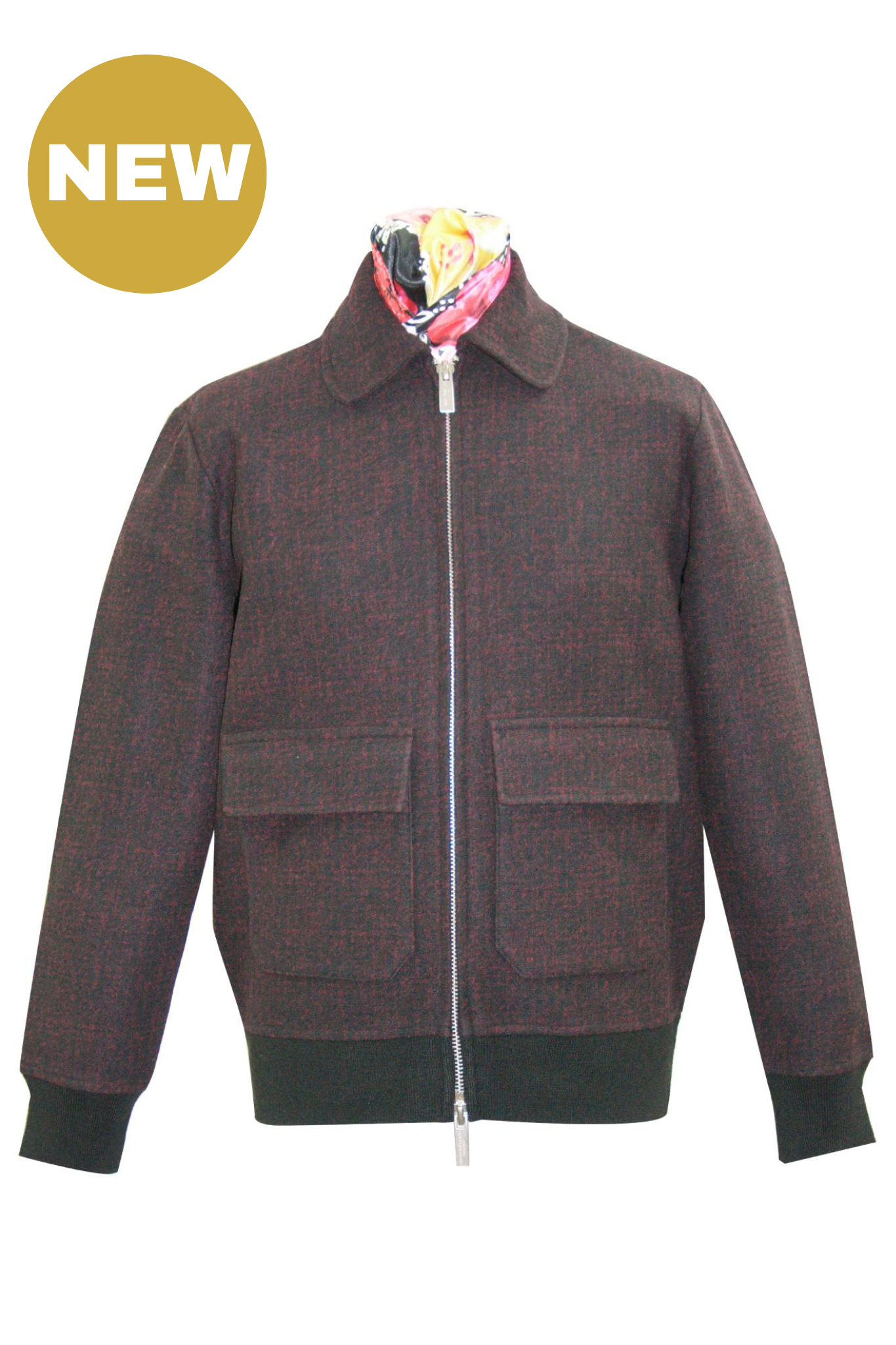 Burgundy Textured Jacket