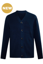 Navy High Break Half Milano Cardigan