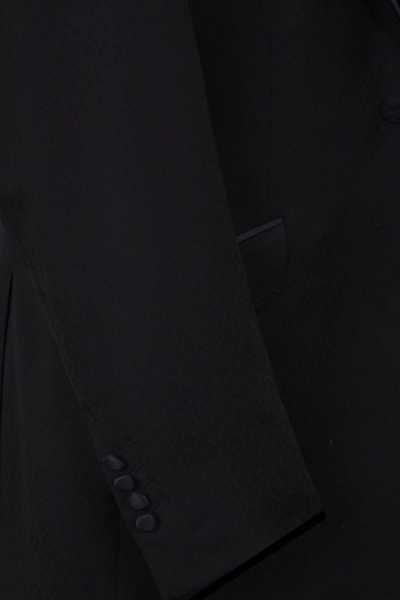 The Ashbourne Black Pattern Dinner Suit