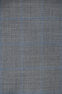 The Idris Purple Label Royal Blue Check Suit