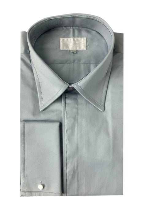 Grey Cutaway Collar Shirt