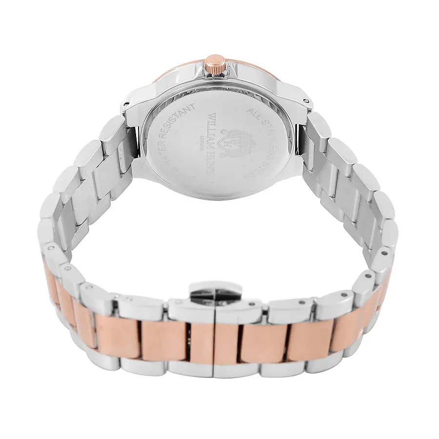 William Hunt Miyota Japanese Movement Moissanite Studded Rose Gold