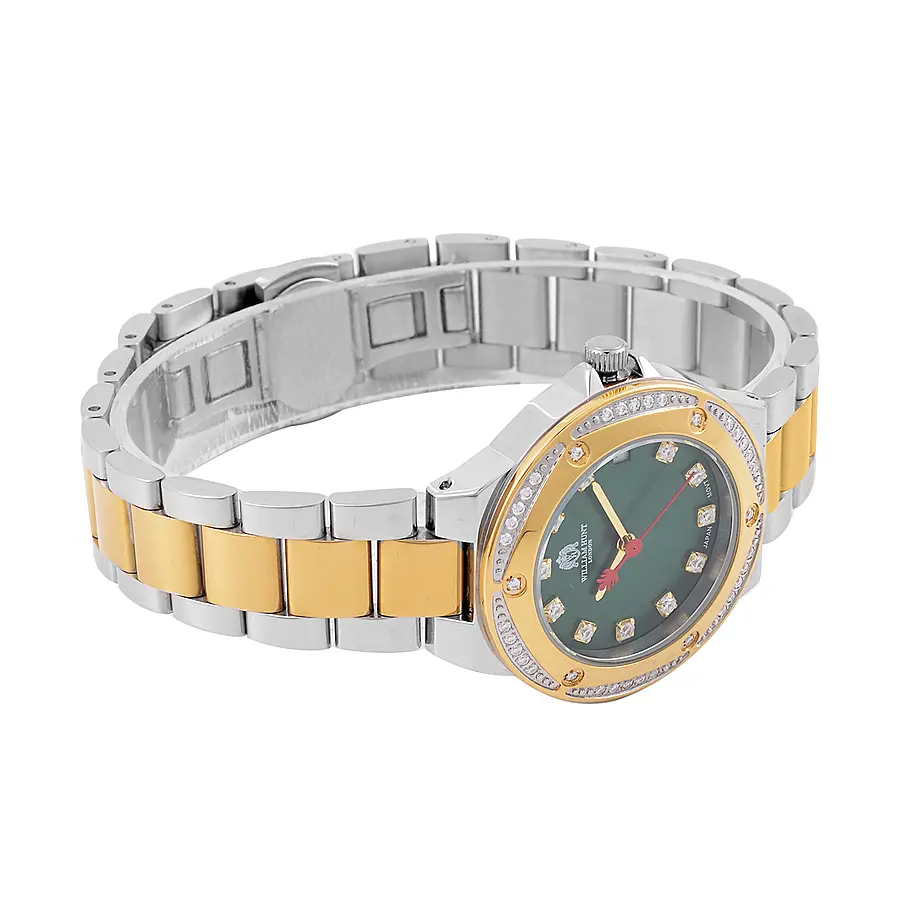 William Hunt Miyota Japanese Movement Moissanite Studded Green Dial
