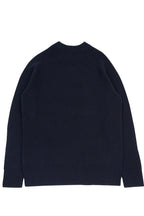Navy Lambswool Crew Neck Sweater