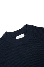 Navy Lambswool Crew Neck Sweater