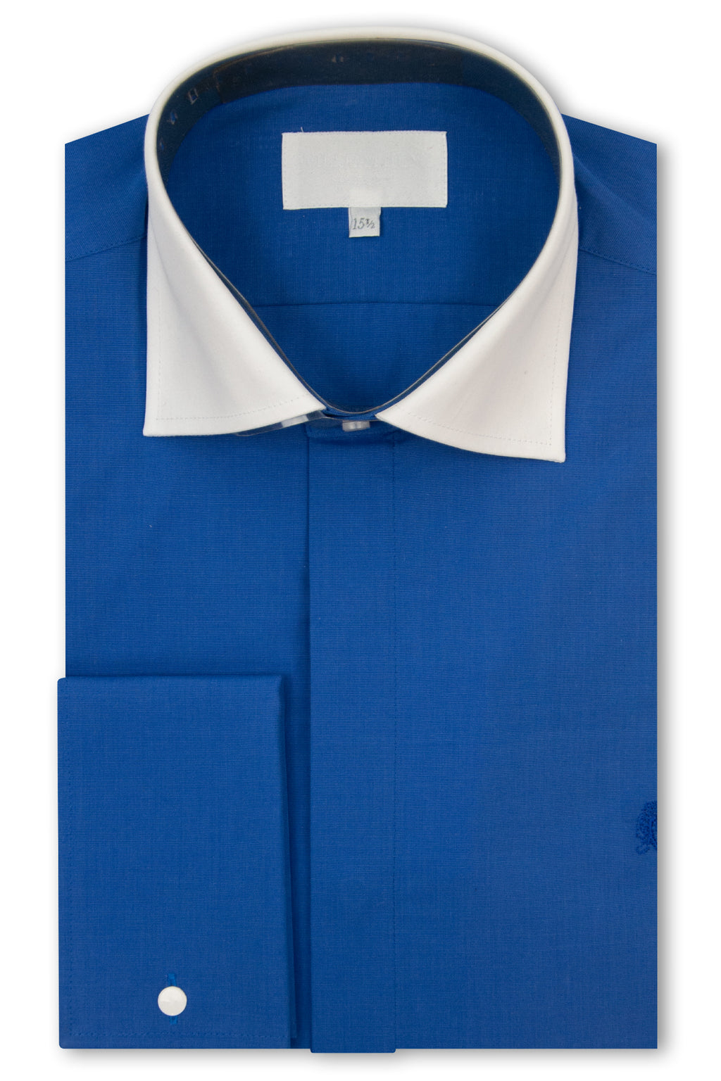 Royal Blue Contrasting Cutaway Collar Shirt