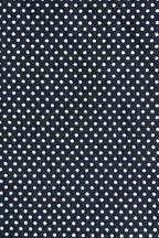 Navy Contrasting Pin Dot Round Collar Shirt Close up