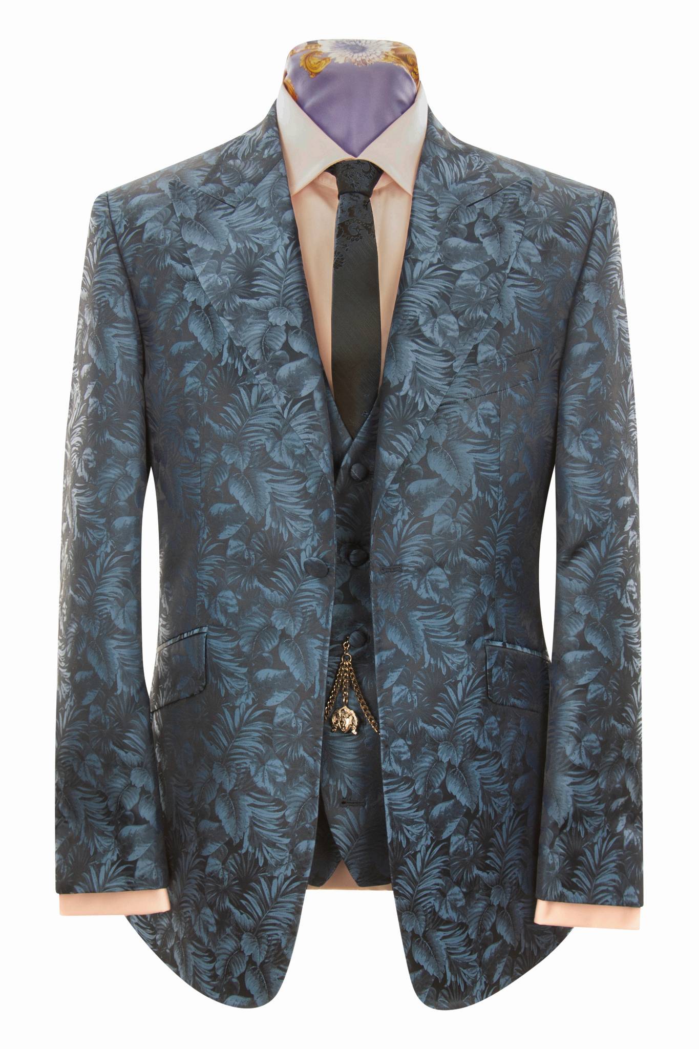The Windsor Navy with Light Blue Shadowed Weave Suit