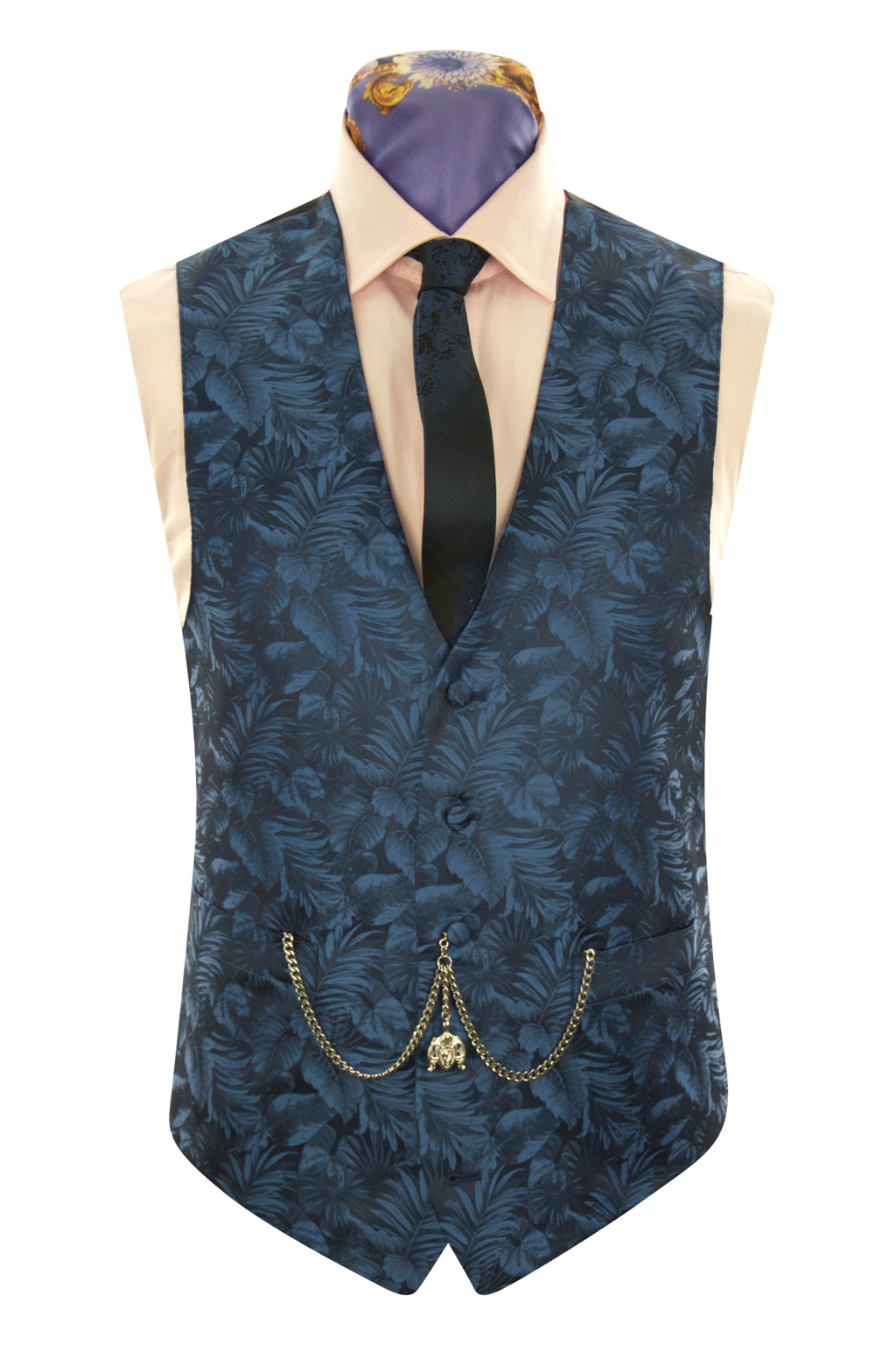 The Windsor Navy with Light Blue Shadowed Weave Suit