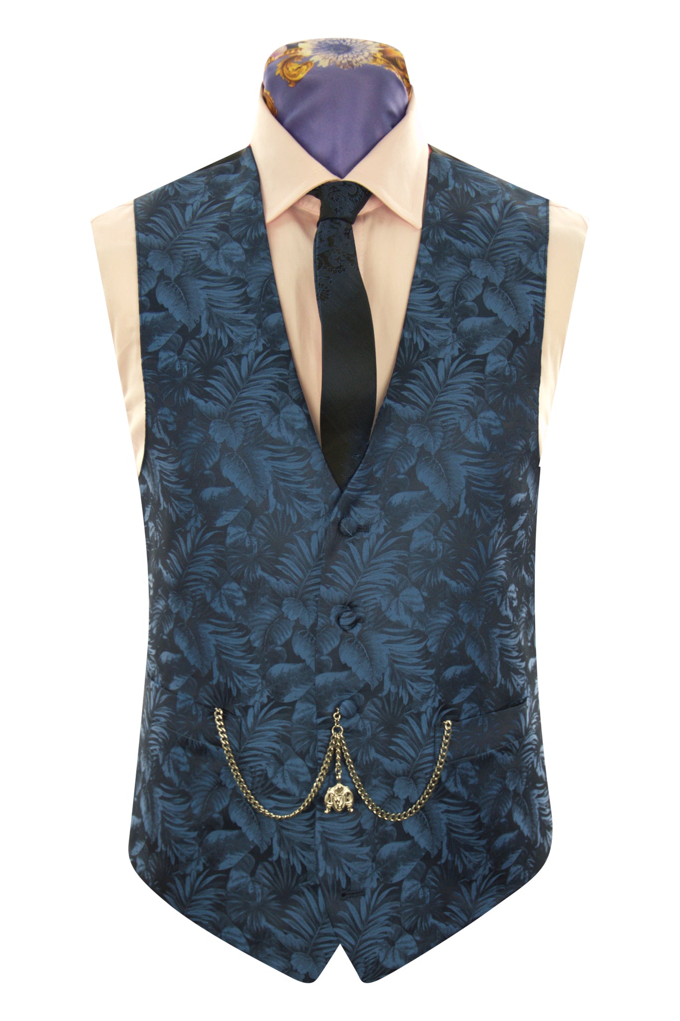 The Windsor Navy with Light Blue Shadowed Weave Suit