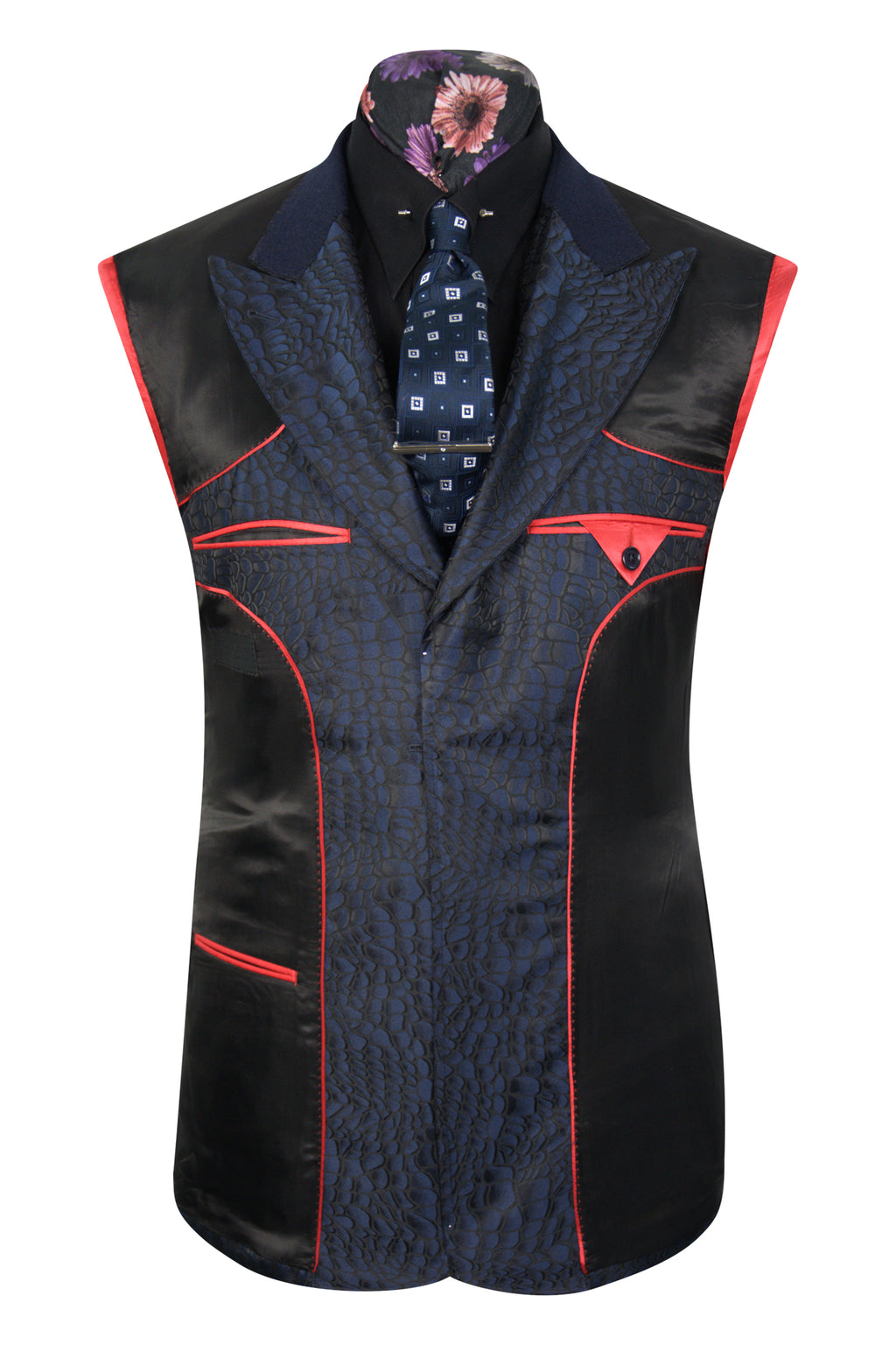 The Ravensbury Navy and Black Pattern Suit