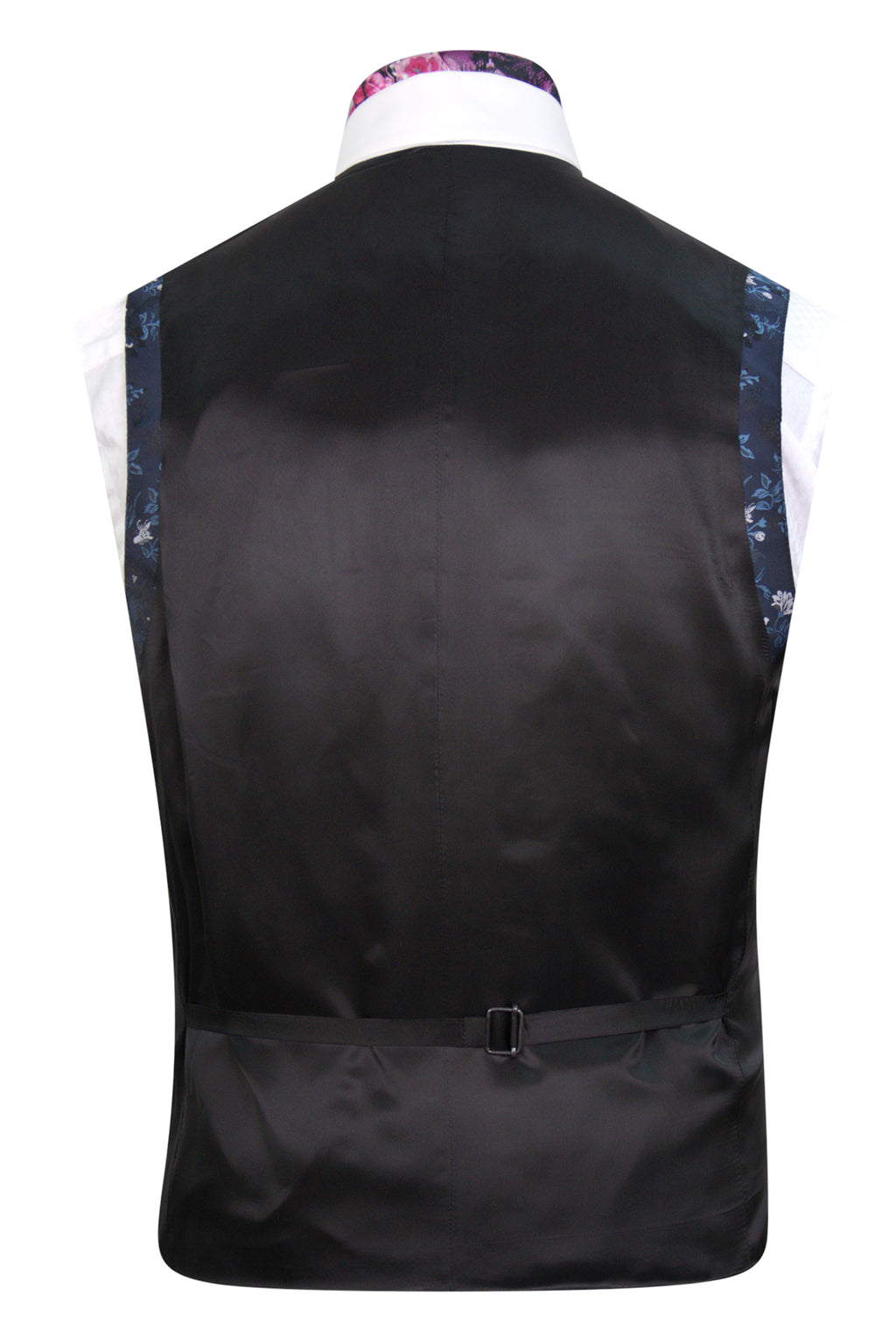 The Belgrave Navy with Light Blue Floral Suit