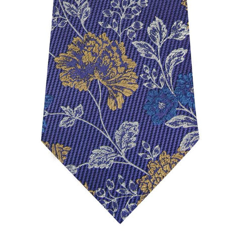 Lilac with Floral Design Silk Tie