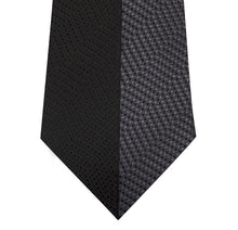 Black and Grey Vertical Stripe Silk Tie Close