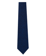 Blue Silk Tie with Herringbone Pattern Long