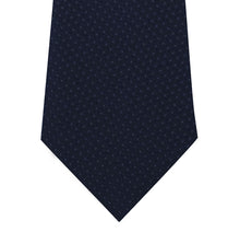Navy and White Pin Dot Silk Tie Close