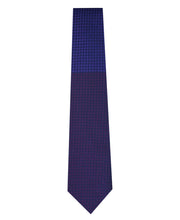 Purple Two Tone Block Waffle Weave Silk Tie Long