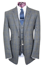 The Twain Grey with Navy Blue Check Suit