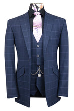 The Child Navy Suit with Lilac Grid Check