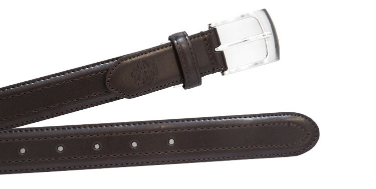 Dark Brown Classic WH Belt Flat