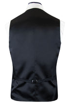 Dark Brown with Diamond Pattern Silk Waistcoat Back