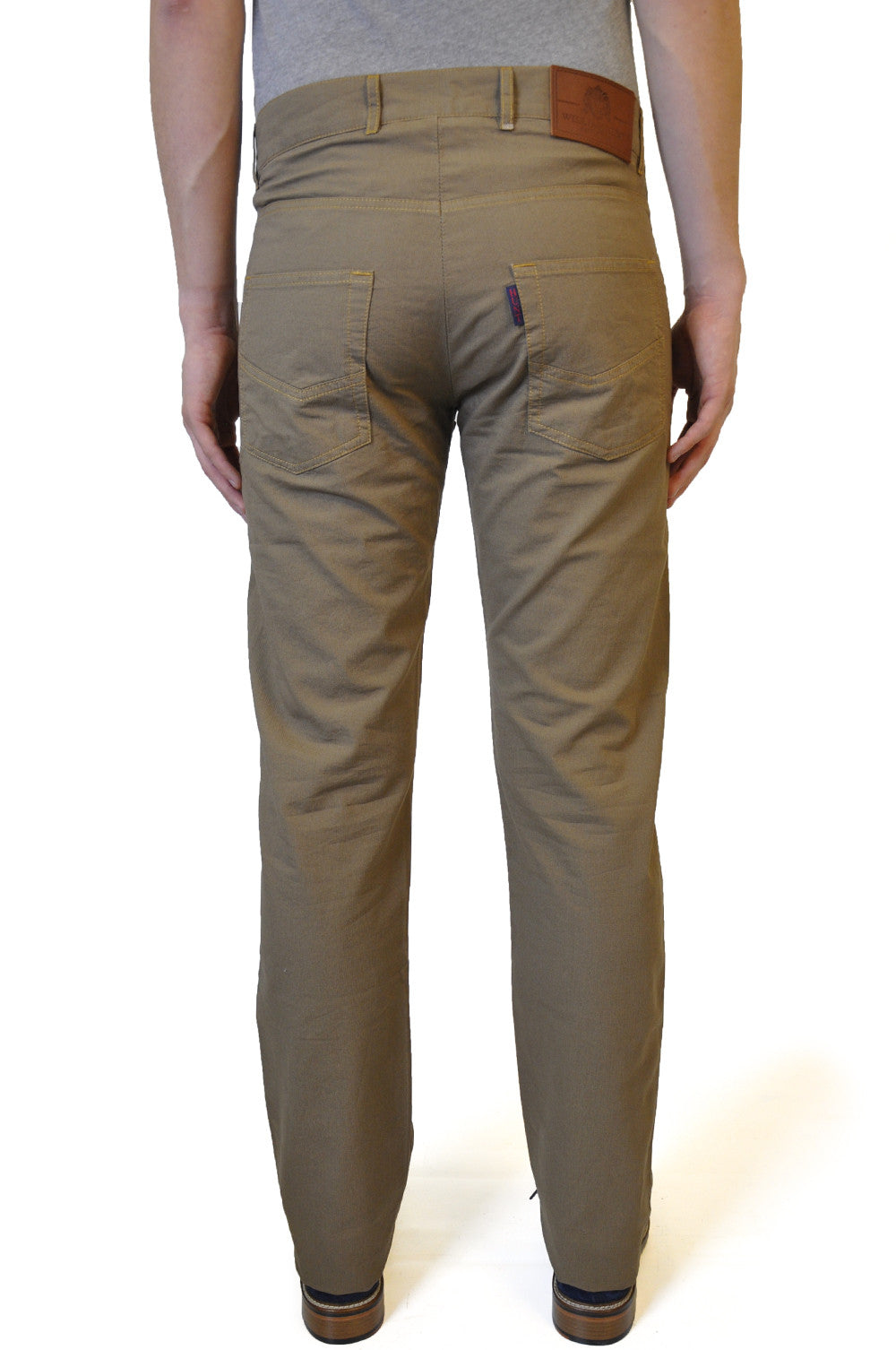 Sand Brown Cotton Chino - William Hunt Savile Row
 - 2