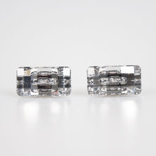 Clear Crystal Rectangle Cufflinks